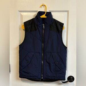 Rag & Bone Men’s Blue & Black Color Block Puffer Style Vest Sz Medium EUC